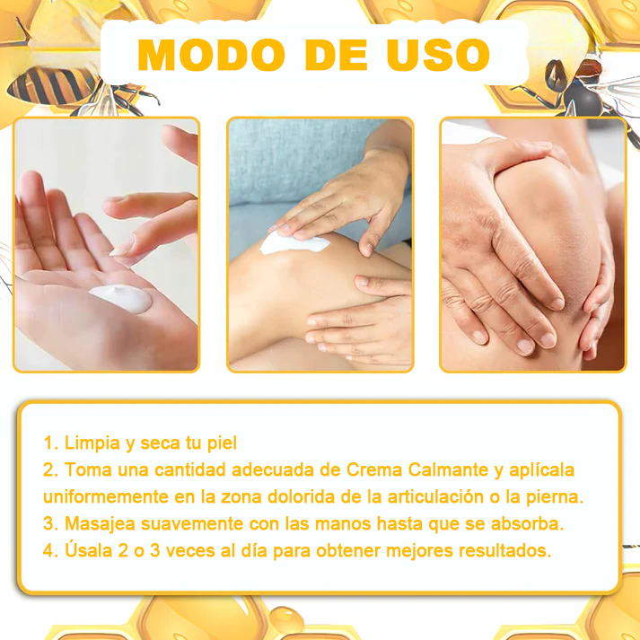 Crema para la terapia de la artritis con veneno de abeja y cúrcuma (👩‍🔬 Especializada en condiciones ortopédicas y dolor articular)